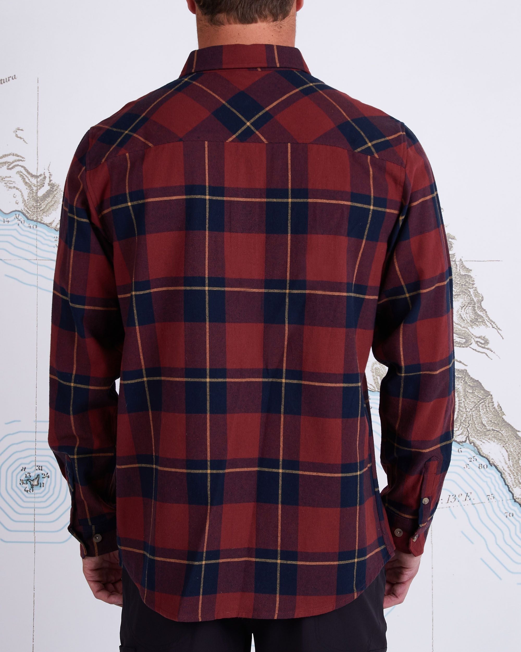 Salty Crew Stay Golden Crop Flannel