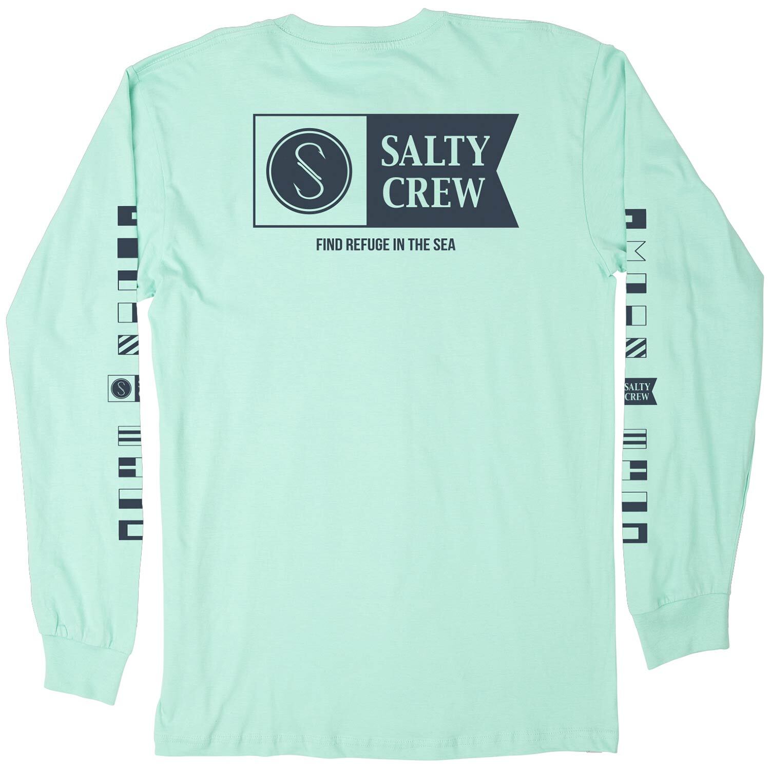 Salty Crew Men's Alpha Long Sleeve Sun Shirt - Sage - M Each