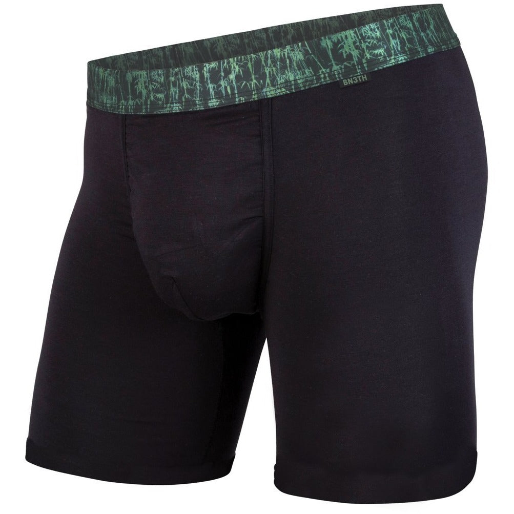 BN3TH Men's Classic Boxer Brief Underwear 3-dimensional Pouch (Black/Blue,  S) 