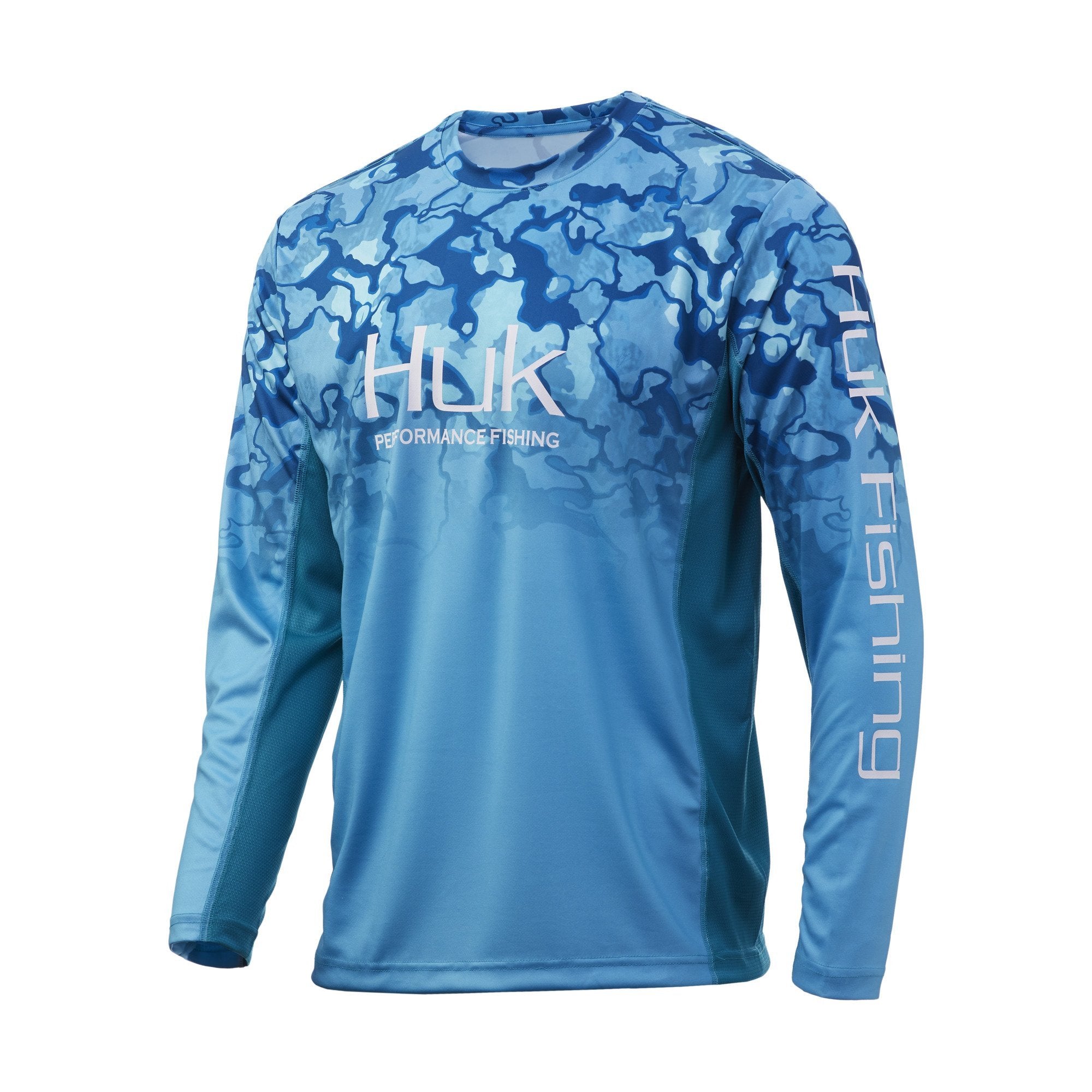 Huk Performance Fishing Men's Double Header Long Sleeve Shirt - Ice Blue
